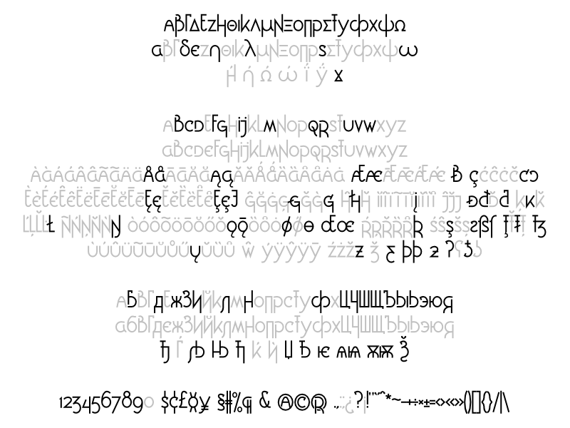 ambigram alphabet font